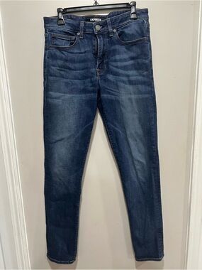 Express Slim Fit Jeans in Deep Indigo Wash
